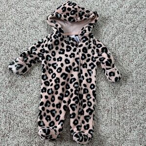Cozy Leopard Print Kids Footie